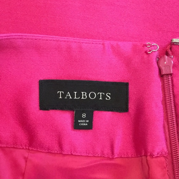 TALBOTS | Hot Pink Pencil Skirt Silk Blend - Picture 8 of 9